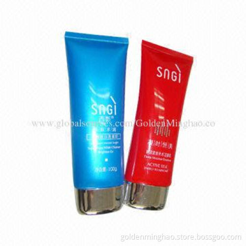 Oval tube for facial cleanser, capacity 100g, OEM are welcome